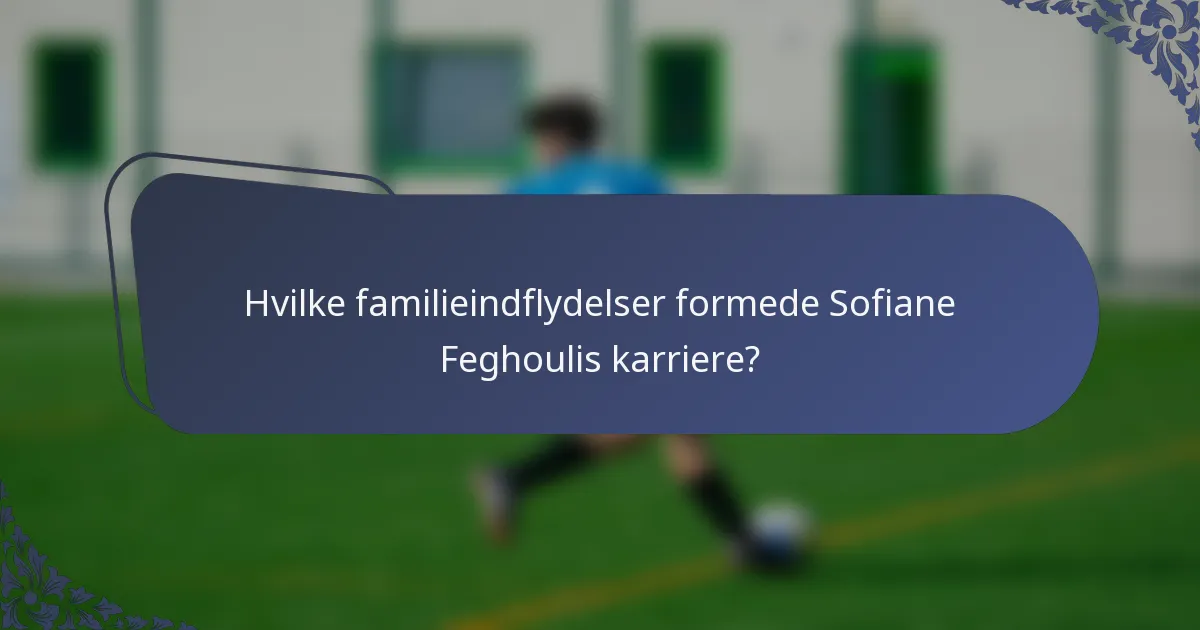 Hvilke familieindflydelser formede Sofiane Feghoulis karriere?